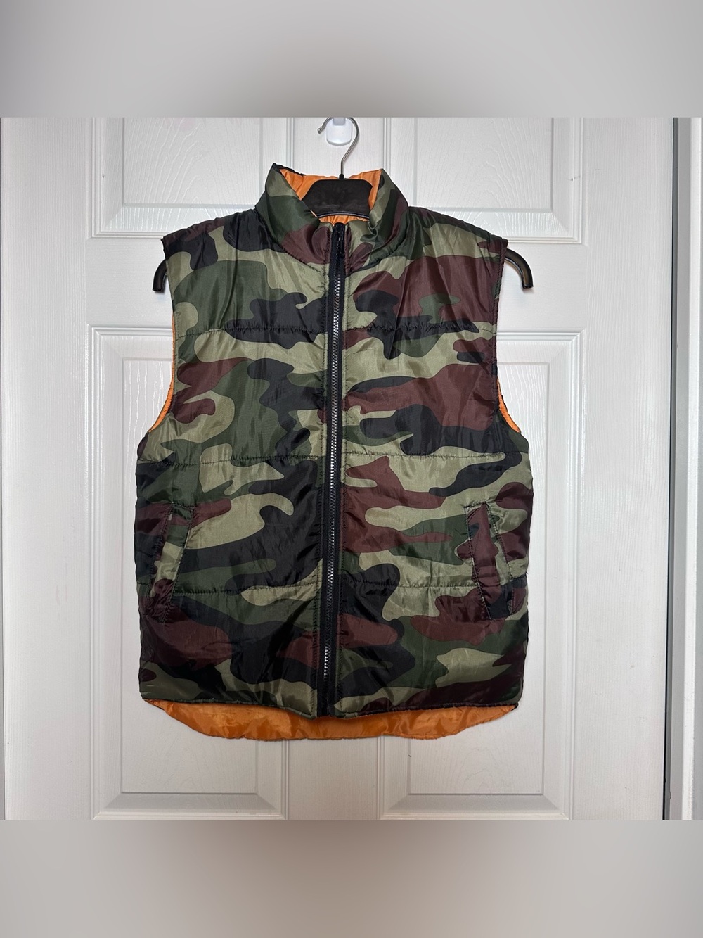 Bear River Reversible Camo Puffer Vest Size M (12-14) Hunting Camping Hiking